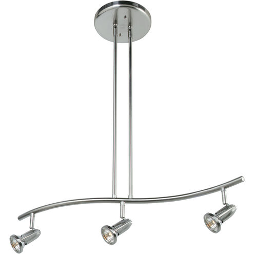 Cobra 3 Light 8 inch Brushed Steel Pendant Ceiling Light