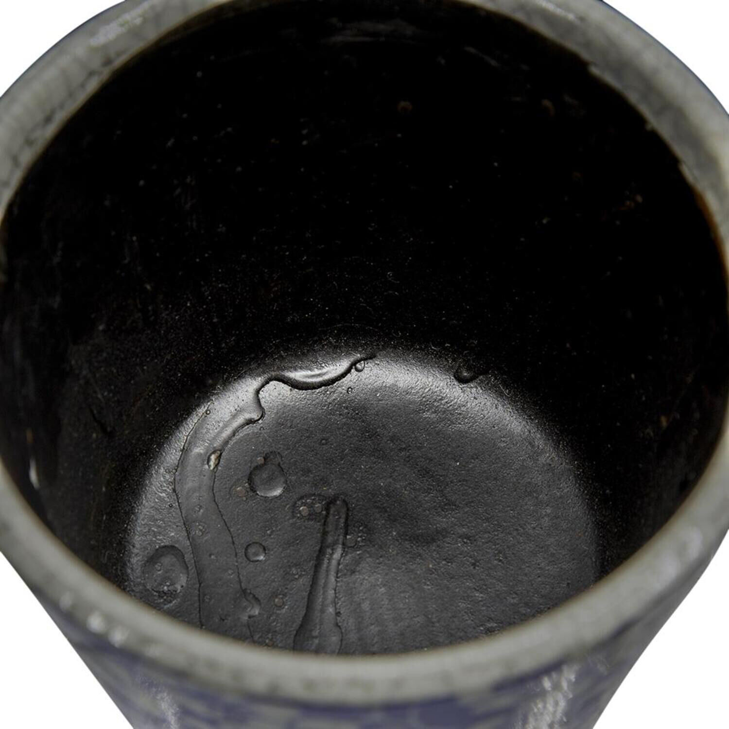 Terracotta Blue and White Outdoor Planter, Set of 4