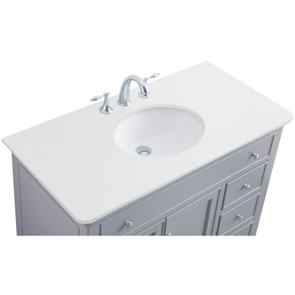 Otto 42 X 21 X 35 inch Grey Vanity Sink Set