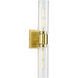 Clarion 2 Light 20 inch Satin Brass Bath Vanity Wall Light