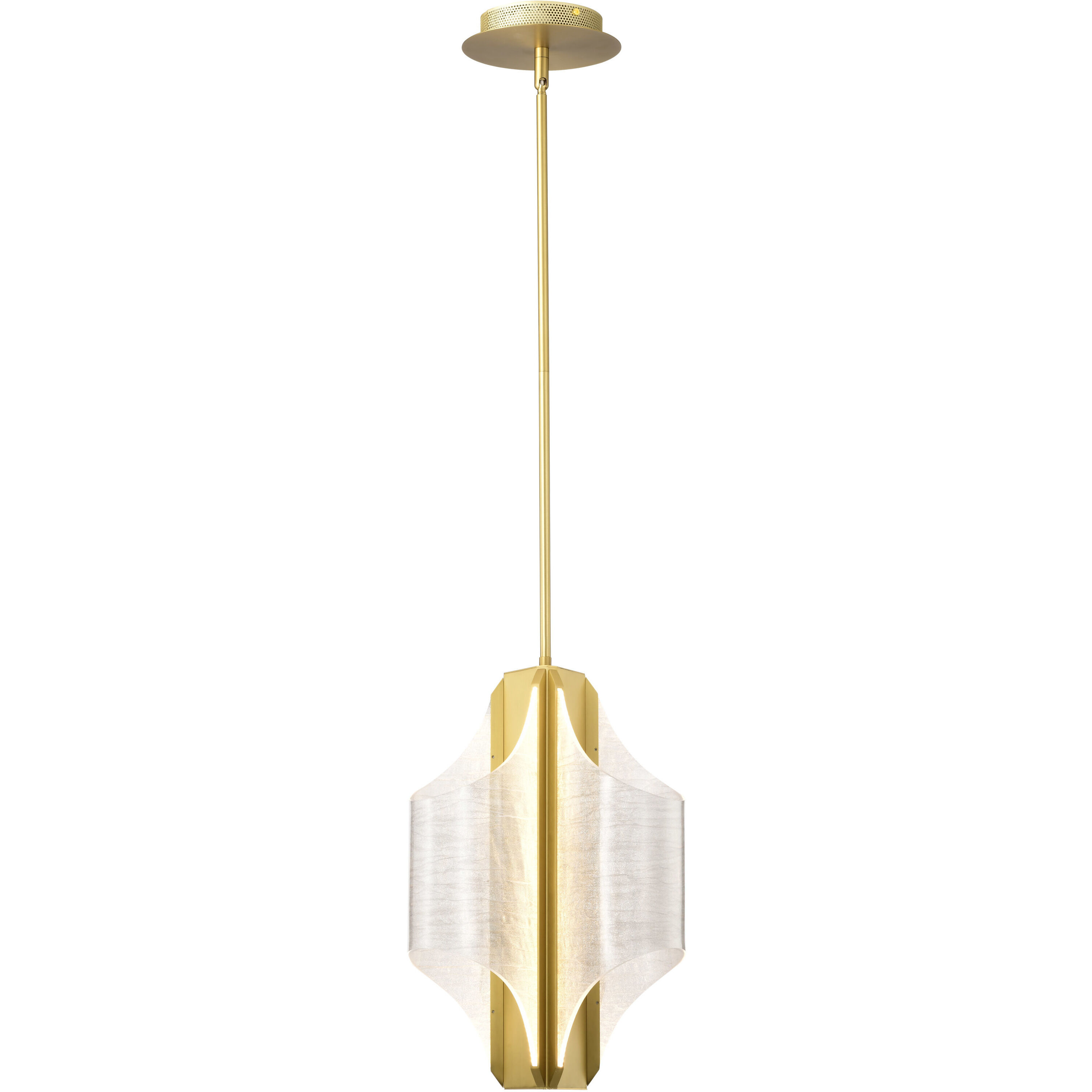 Idris LED 11.5 inch Vintage Brass Pendant Ceiling Light