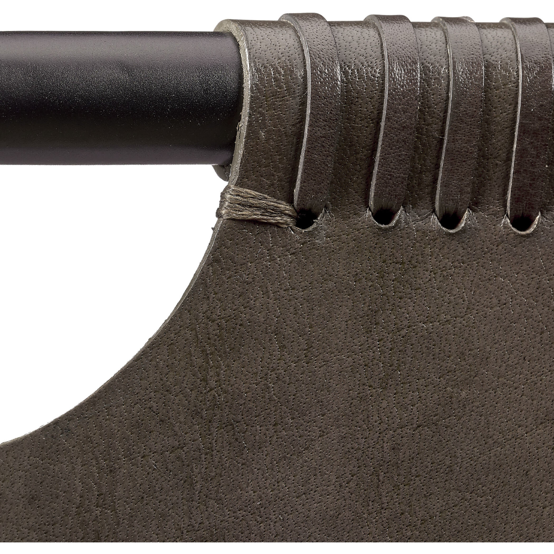 Asher Black and Grey Leather Dining Chair