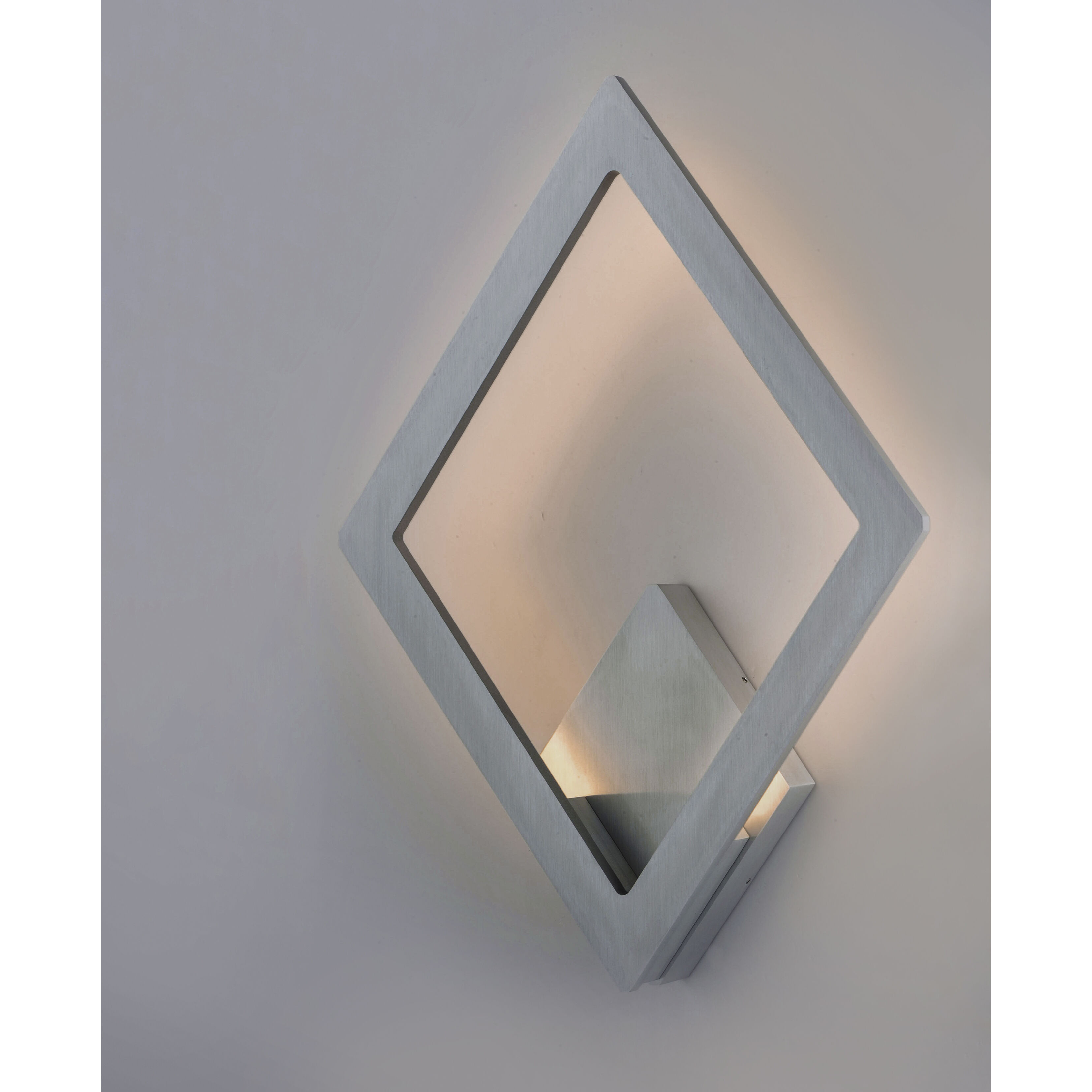 Alumilux Rhombus LED 19.25 inch Satin Aluminum Outdoor Wall Sconce