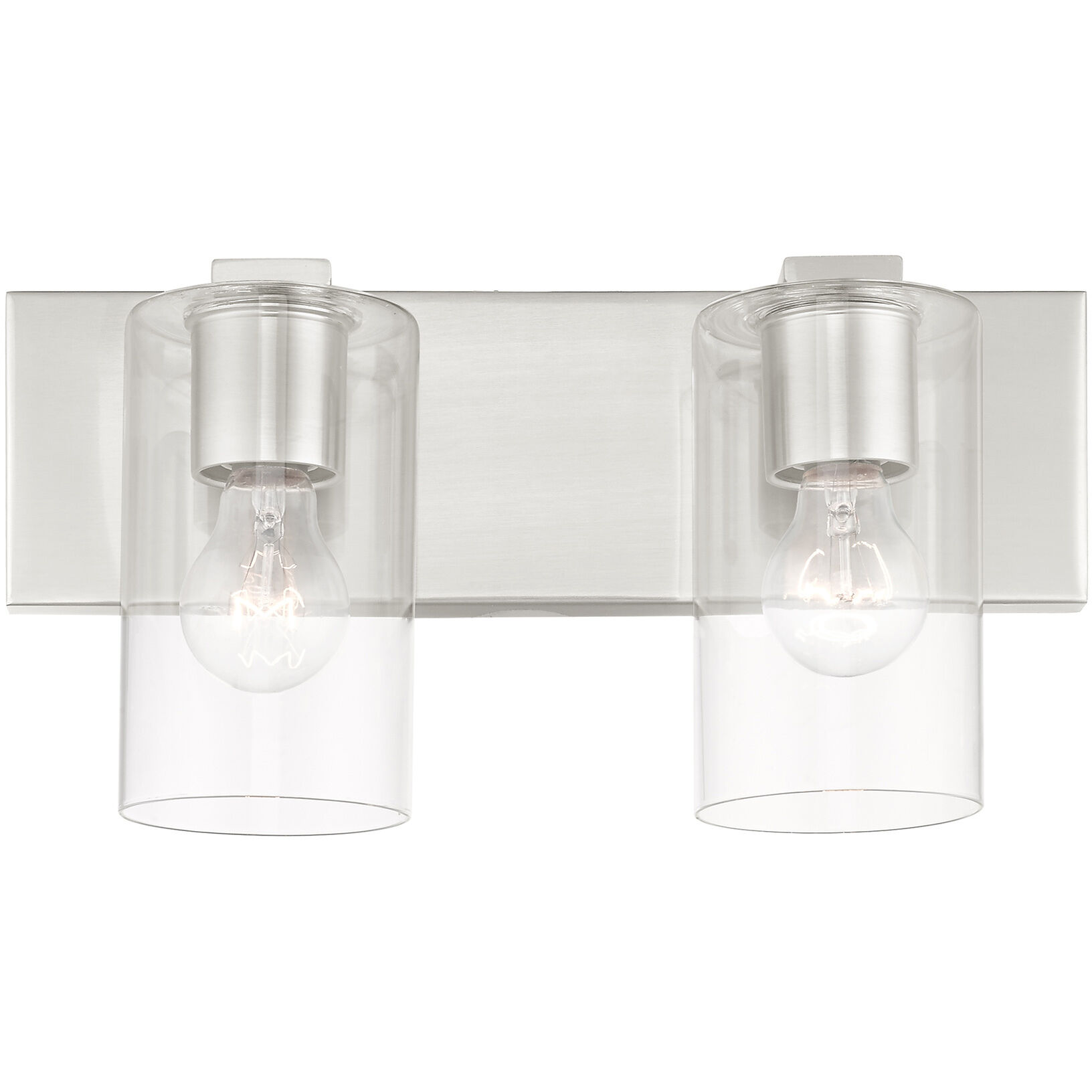 Zurich 2 Light 15 inch Brushed Nickel Vanity Sconce Wall Light
