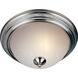 Essentials - 584x 3 Light 15.5 inch Satin Nickel Flush Mount Ceiling Light in Ice