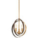 Criterium 3 Light 12 inch Aged Brass/Textured Iron Pendant Ceiling Light, Convertible