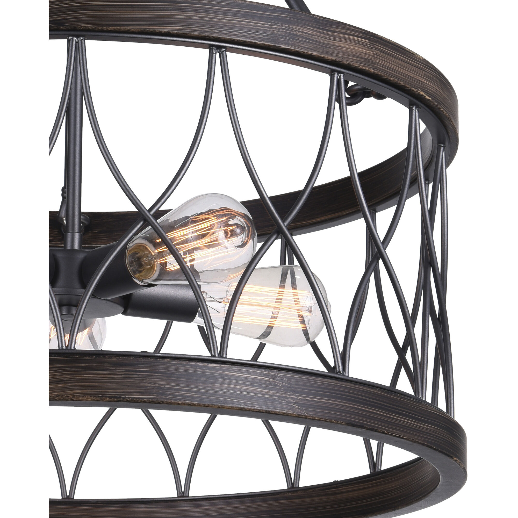 Amazon 5 Light 23 inch Gun Metal Drum Shade Chandelier Ceiling Light