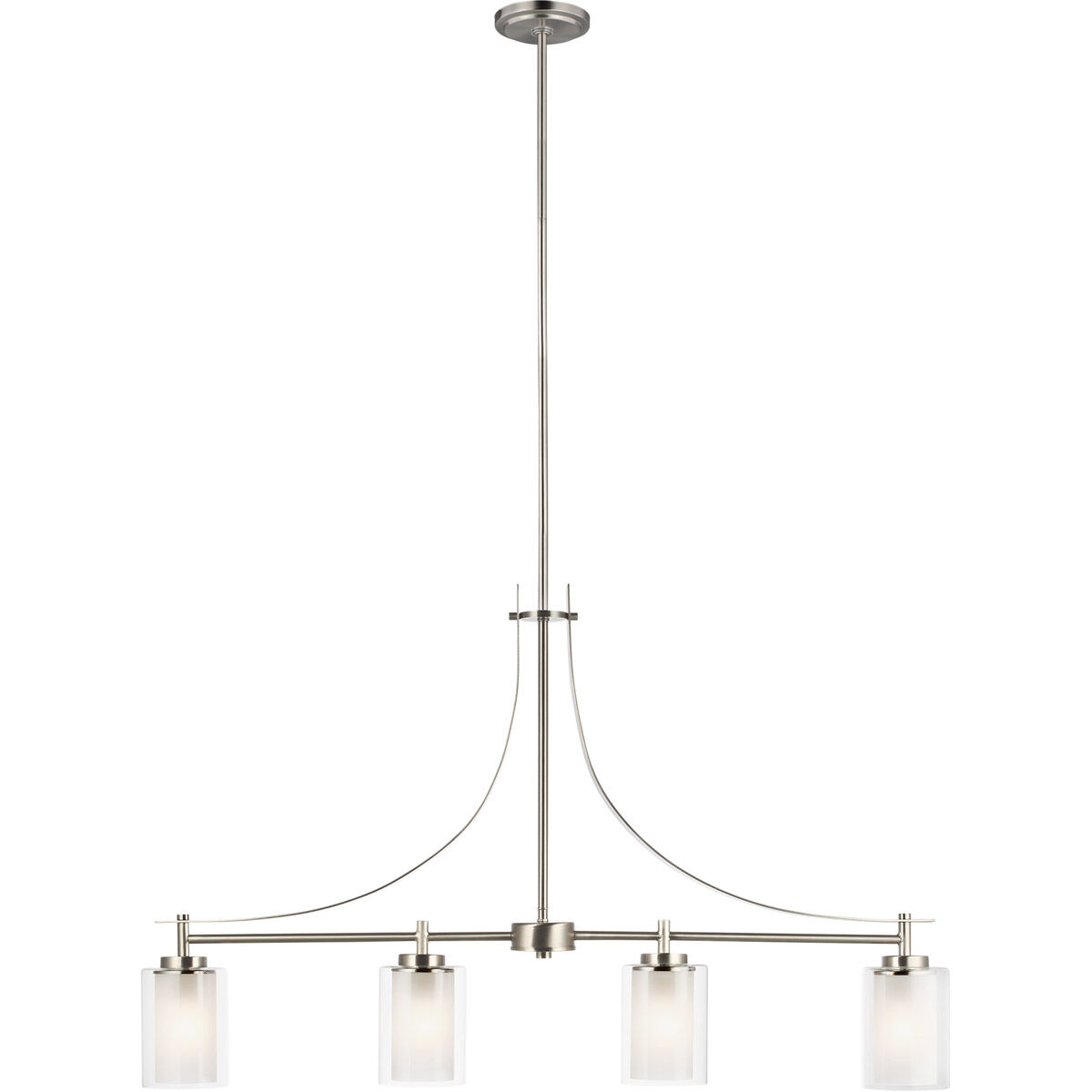 Elmwood Park Linear Chandelier Ceiling Light in Brushed Nickel