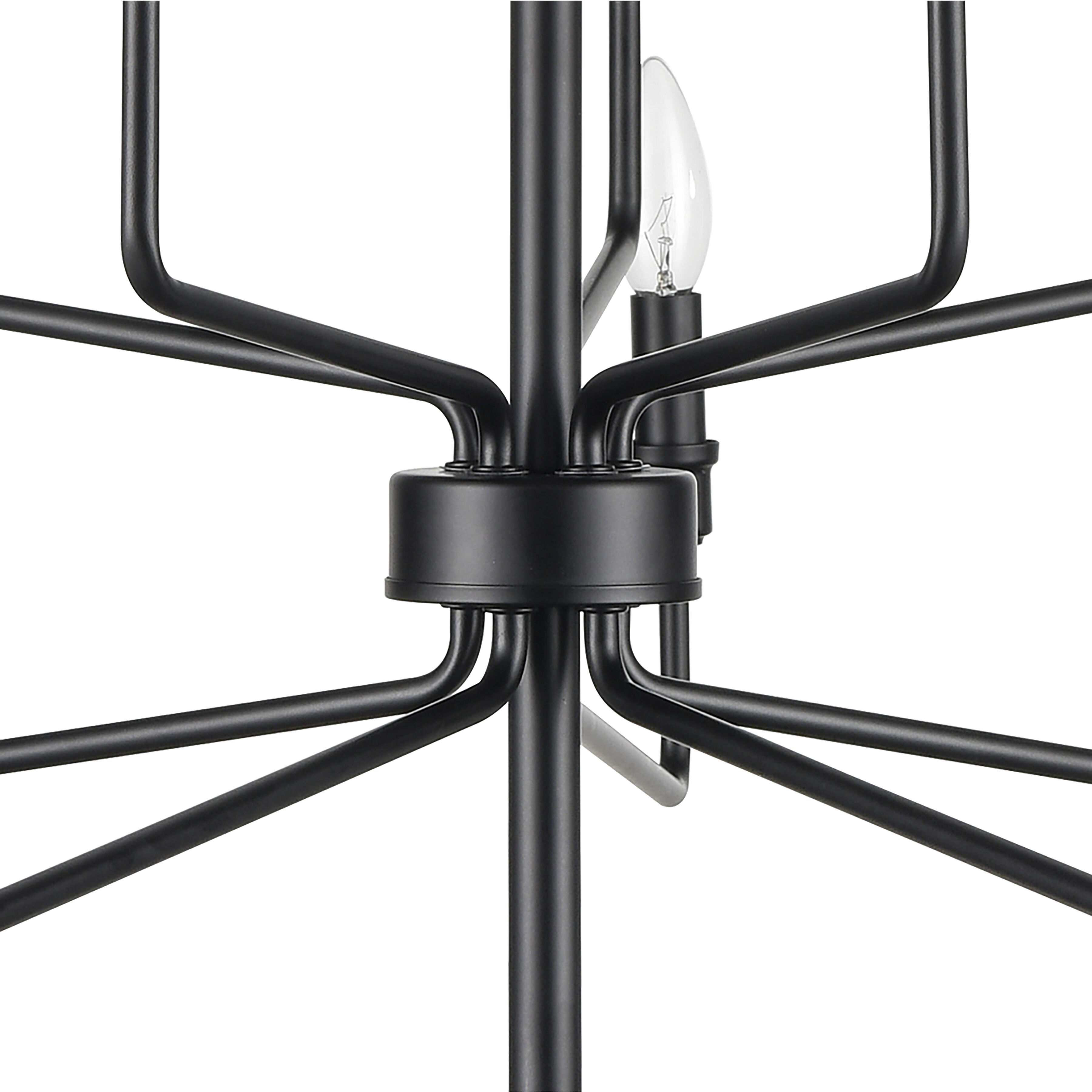 Saginaw 10 Light 34 inch Matte Black Chandelier Ceiling Light