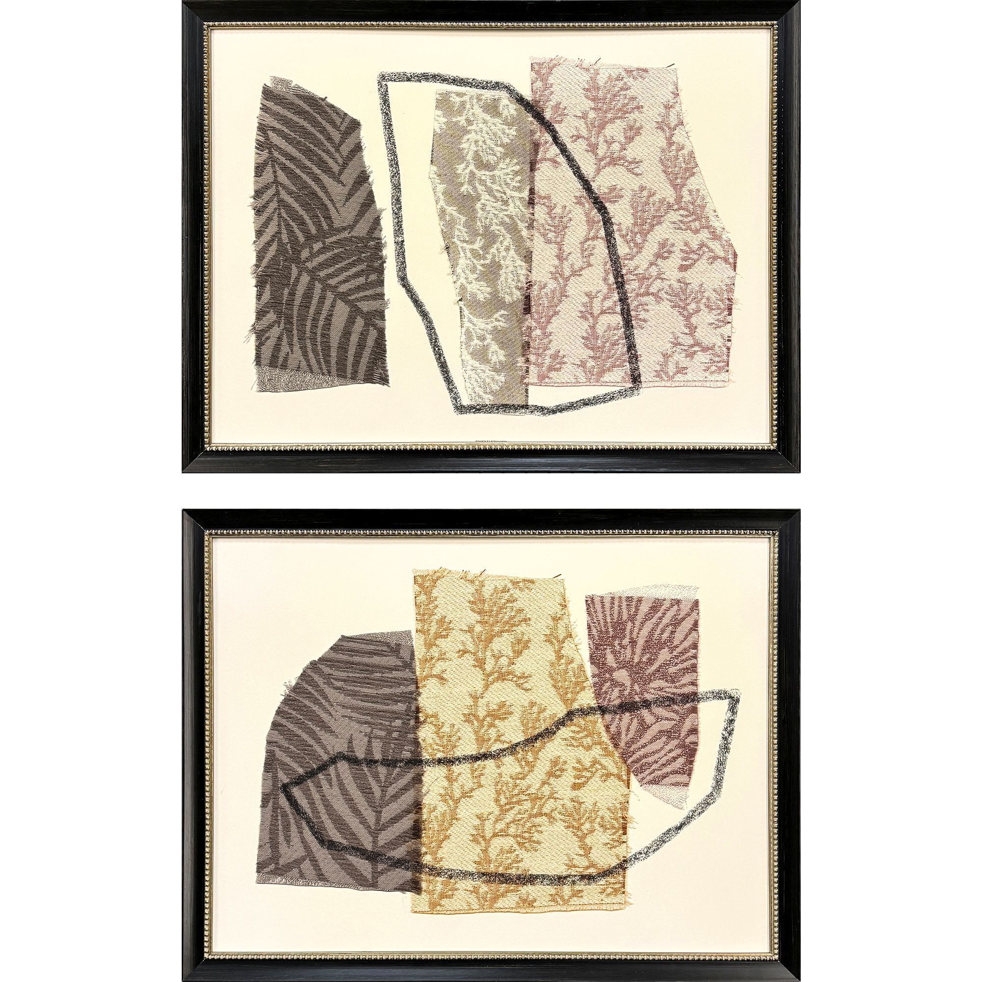 Bold Blends Multi and Black and Brown and Orange Framed Art