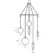 Cantina LED 42 inch Satin Black Pendant Ceiling Light in Clear Glass