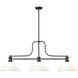 Melange 3 Light 52 inch Matte Black Billiard Ceiling Light in Matte Opal Glass