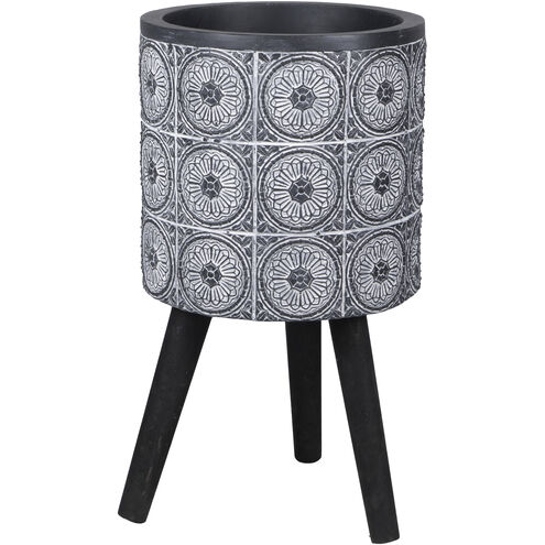Spanish Tile Inspired Blue and White Outdoor Planter
