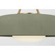 Richard June Liora 1 Light 15 inch Estate Brass Pendant Ceiling Light in Standard, Sage Stoneware