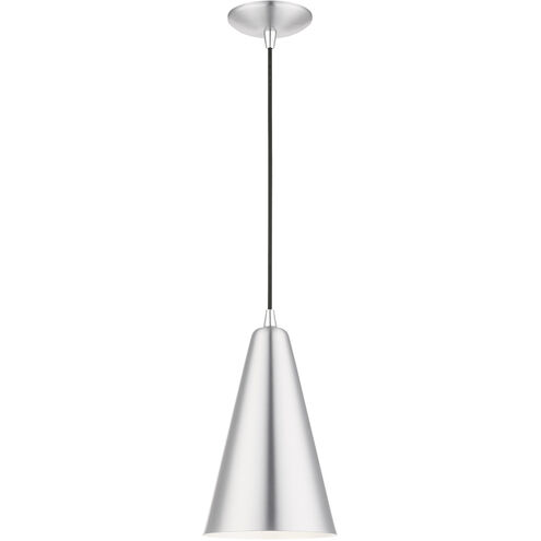 Dulce 1 Light 7 inch Brushed Aluminum with Polished Chrome Accents Mini Pendant Ceiling Light