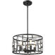 Amoret 4 Light 16 inch Matte Black Convertible Pendant Ceiling Light