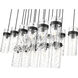 Fontaine Linear Chandelier Ceiling Light in Matte Black
