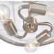 Wentworth 3 Light 17 inch Brushed Nickel Semi Flush Mount Ceiling Light