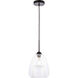 Kason 1 Light 8 inch Black Pendant Ceiling Light