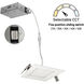 E-Series Matte Powder White Recessed Downlight, Selectable CCT