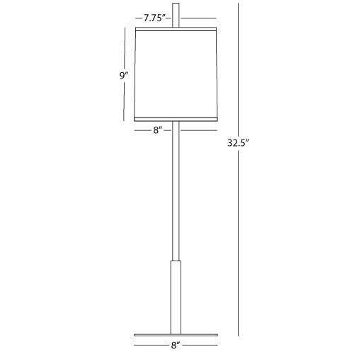 Echo 33 inch 60 watt Deep Patina Bronze Table Lamp Portable Light