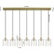 Ballston Cobbleskill 7 Light 48.5 inch Satin Gold Linear Pendant Ceiling Light
