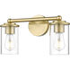 Thayer 2 Light 16 inch Luxe Gold Vanity Wall Light