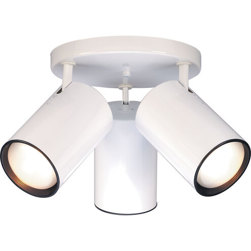 Brentwood 3 Light 18 inch White Semi Flush Mount Ceiling Light
