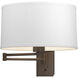 Simple 23 inch 100 watt Bronze Swing Arm Sconce Wall Light in Natural Anna