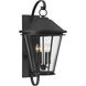 Outremont 4 Light 30.5 inch Sand Coal Black Outdoor Wall Lantern