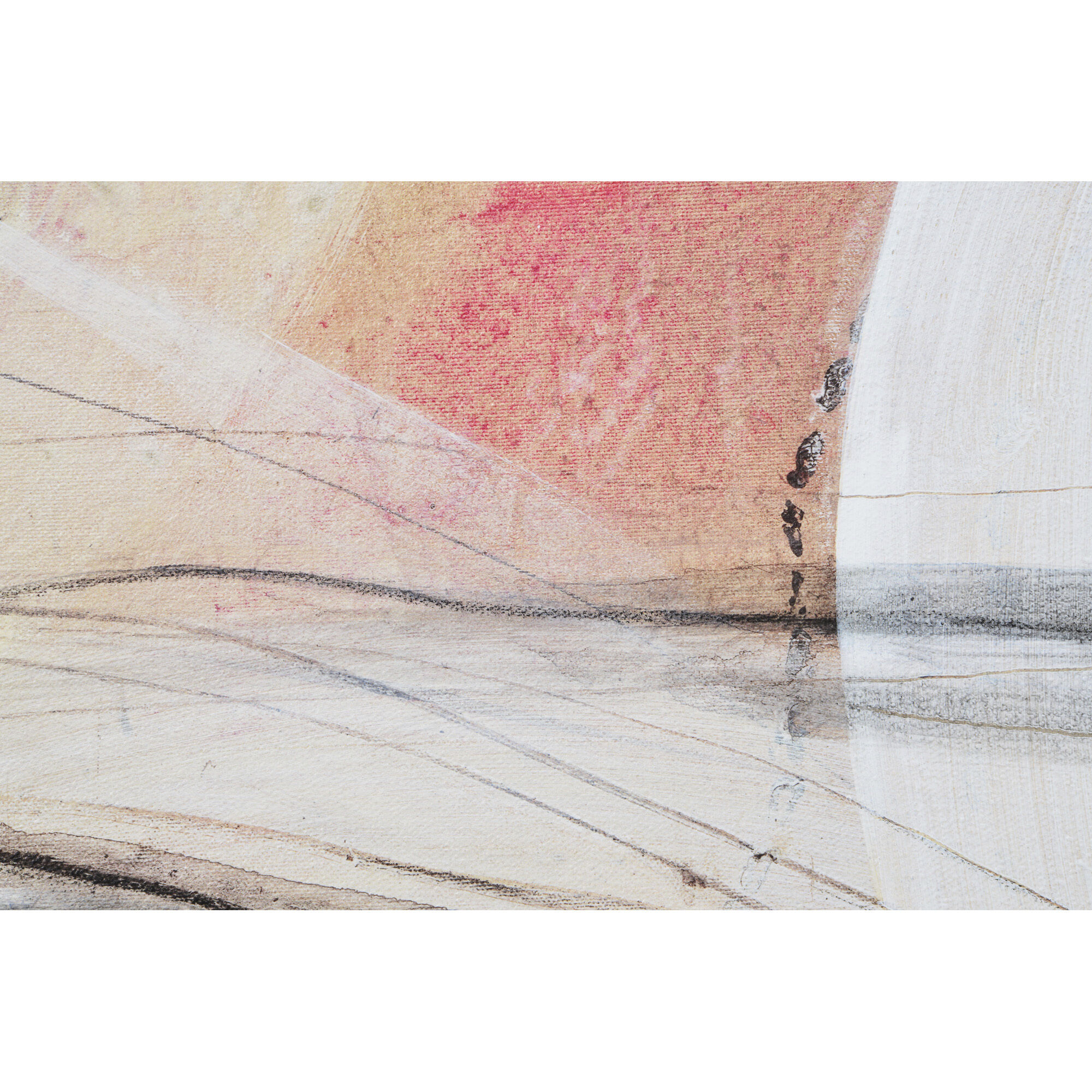 Curiosity Multicolor Water Color and Black Lines Canvas Art, Set of 2