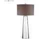 Tapered Cylinder 37.5 inch 100 watt Silver Mercury Table Lamp Portable Light in Incandescent