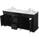 Clarence 72 X 22 X 35 inch Black Vanity Sink Set