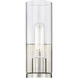 Stratford 1 Light 10.5 inch Matte Black Outdoor Sconce in Clear Glass