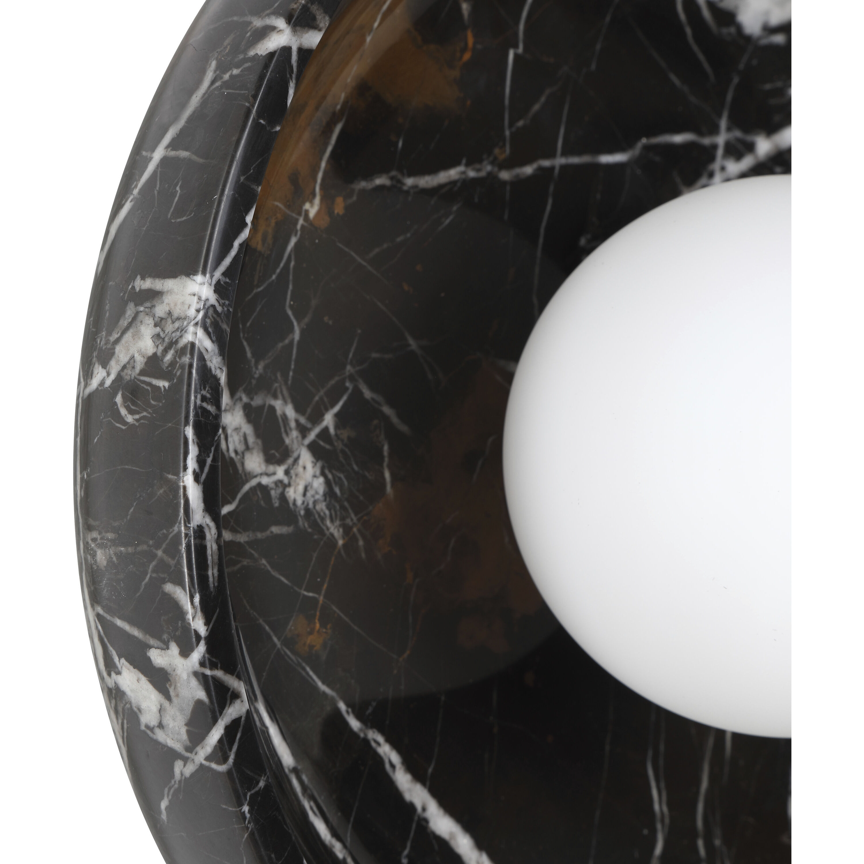 Myrtos 1 Light 10 inch Black Marble Sconce Wall Light