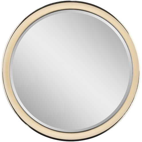 Thomas O'Brien Tricia 24 X 24 inch Matte White and Polished Nickel Illuminated Round Mirror