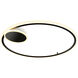Miracle LED 23.6 inch Satin Dark Gray Semi-Flush Mount Ceiling Light