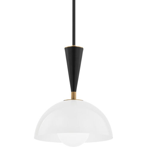 Payson 1 Light 12 inch Patina Brass/Soft Black Pendant Ceiling Light