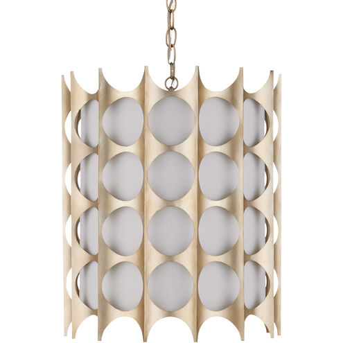 Bardi 4 Light 20 inch Contemporary Silver Leaf Pendant Ceiling Light