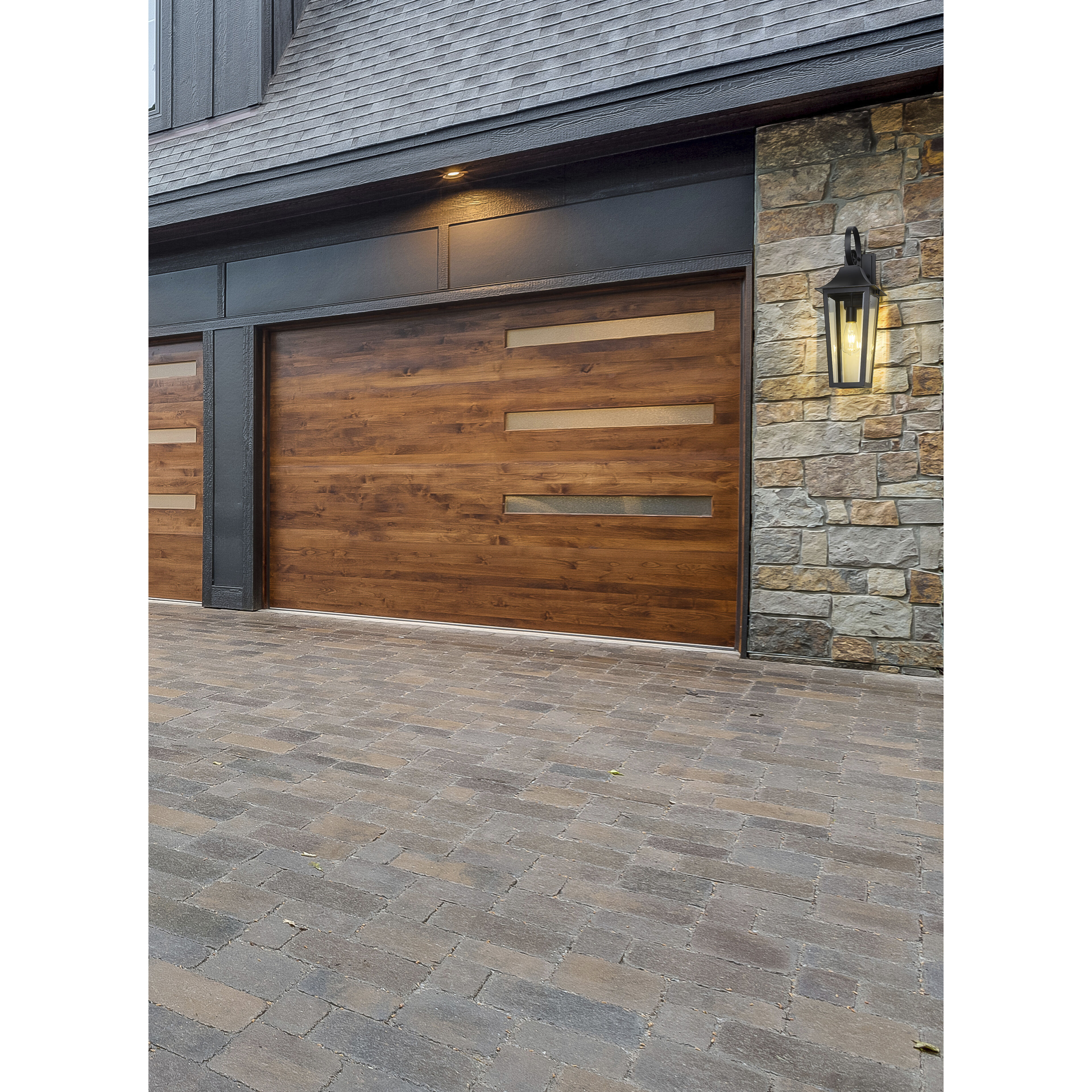 Gannon Outdoor Wall Light in Black, G9