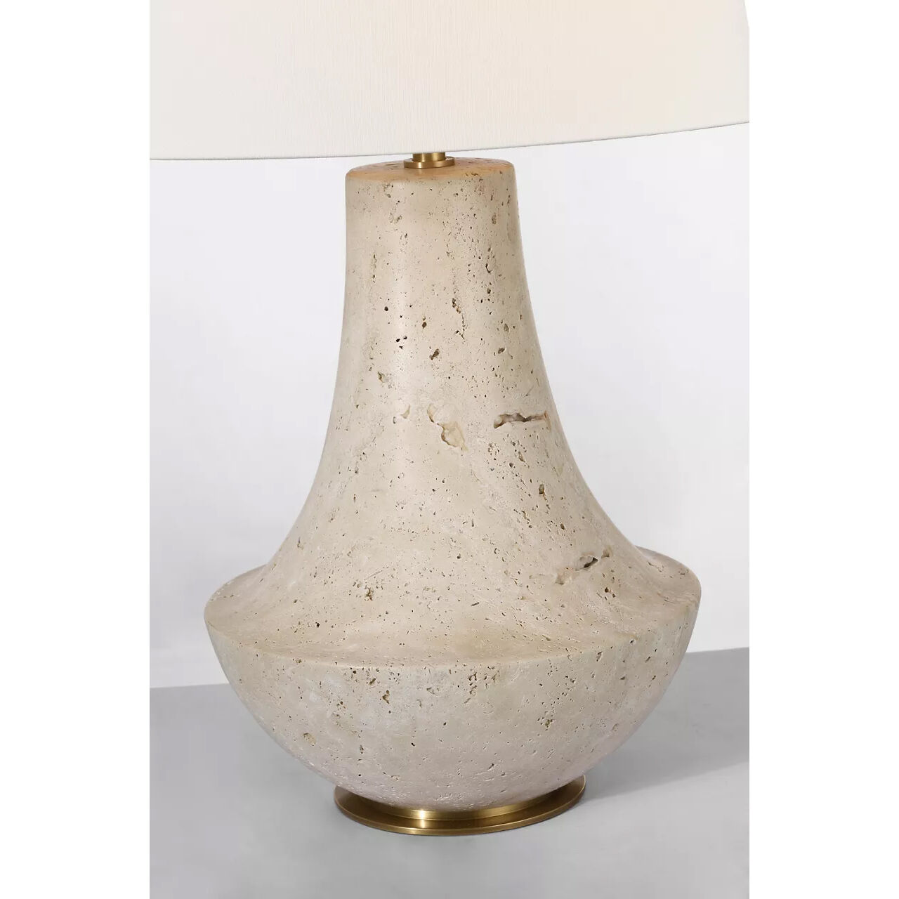 Thomas O'Brien Kefi 25.25 inch 15 watt Natural Travertine Table Lamp Portable Light