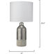 Varnish 23.5 inch 100 watt Silvered Taupe & Off-White Table Lamp Portable Light