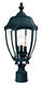Roseville 3 Light 22 inch Black Exterior Post Lantern