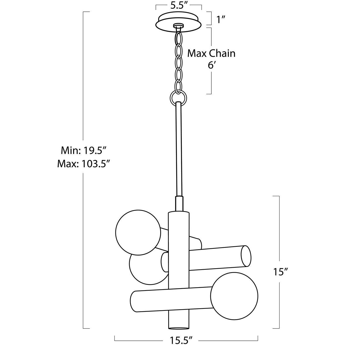 Dion LED 15.5 inch Oil Rubbed Bronze Pendant Ceiling Light