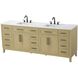 Virginia 84 X 35 inch Honey Brown Bathroom Vanity Cabinet