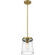 Callista 1 Light 7.5 inch Rubbed Brass Pendant Ceiling Light