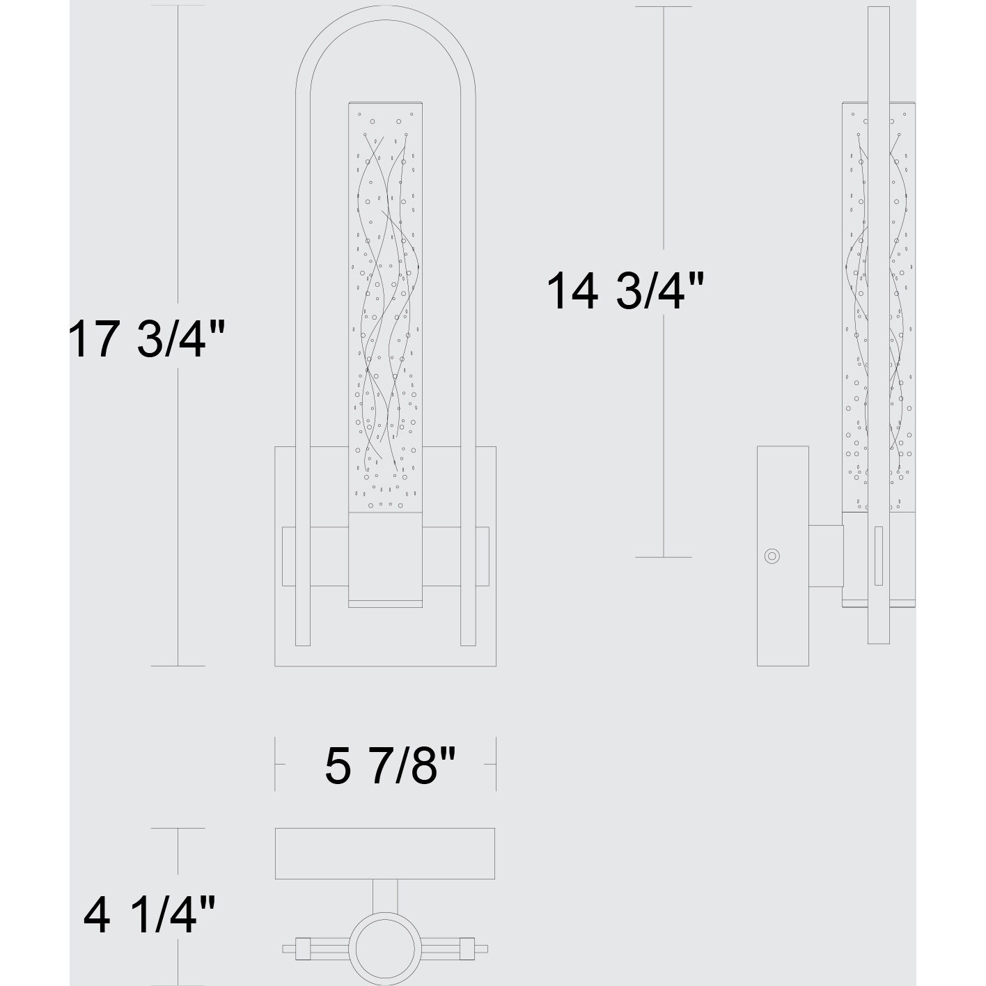Arch LED 17.75 inch Sand Black Outdoor Wall Sconce