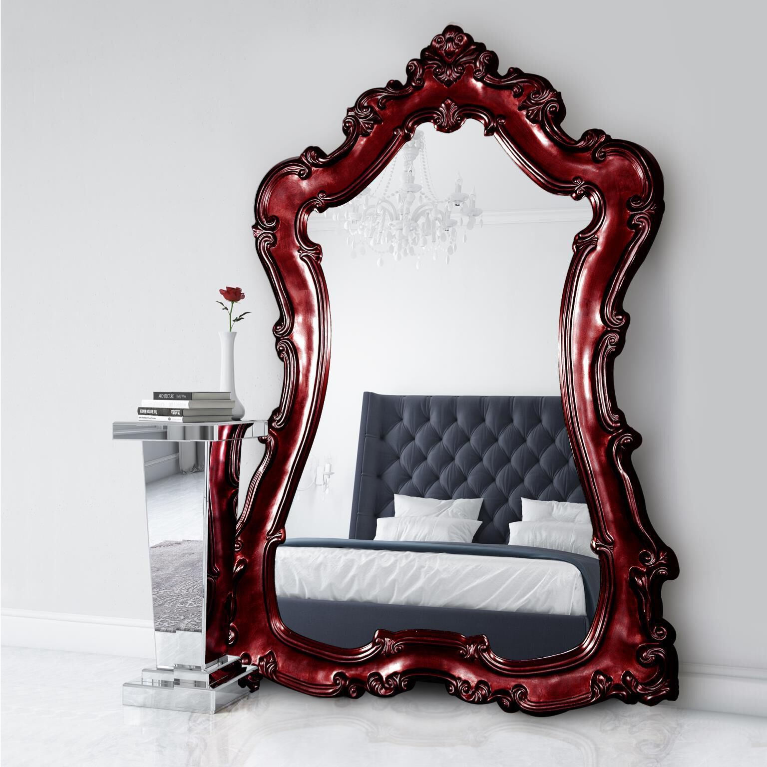 Lorelei 89 X 60 inch Burgundy Mirror