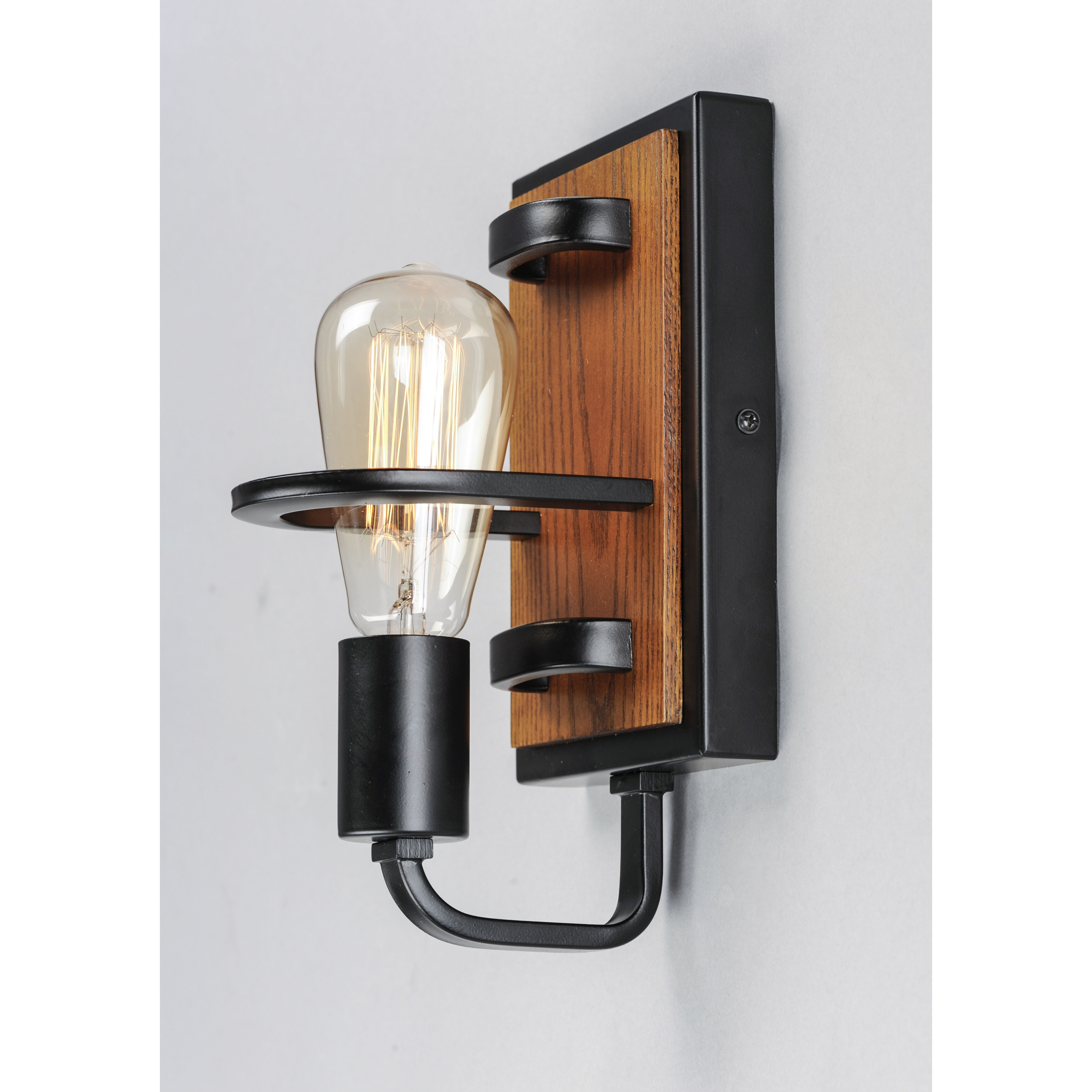 Black Forest 1 Light Black/Ashbury Wall Sconce Wall Light