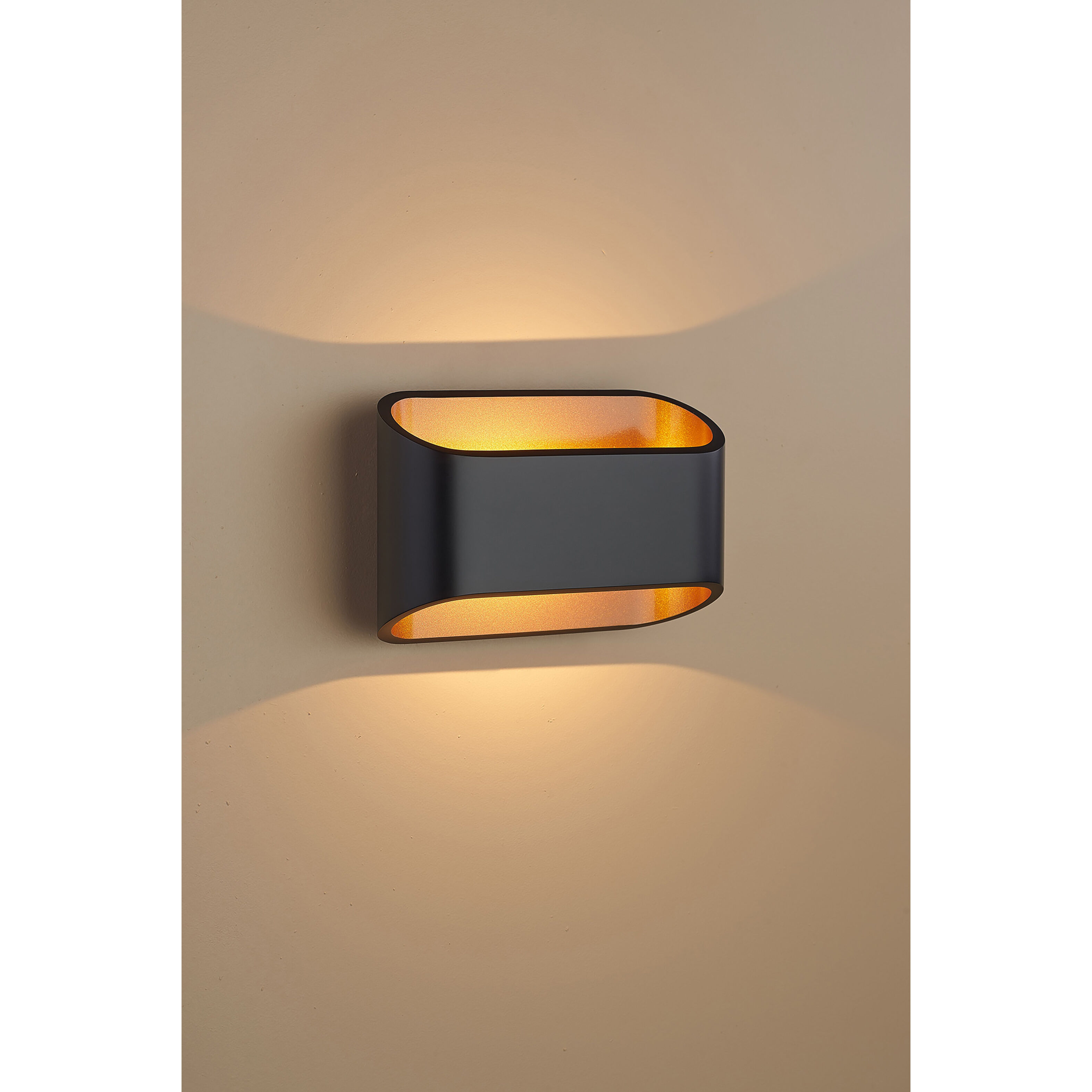 Eclipse LED Wall Sconce Wall Light in Black/Gold